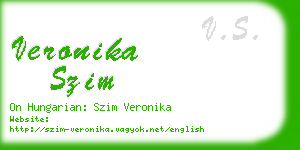 veronika szim business card